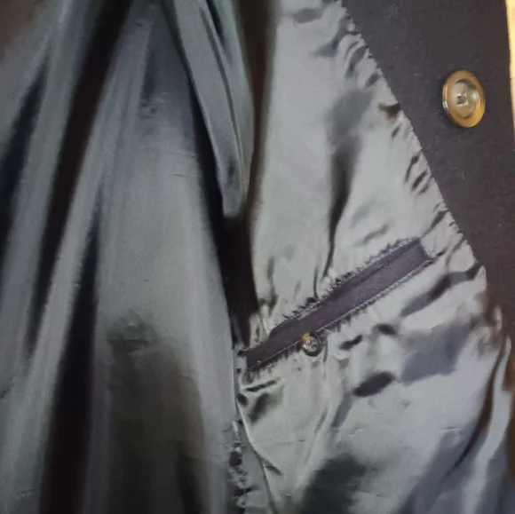 Halogen Mens Classic Double-Breasted Wool Peacoat - Picture 8 of 8